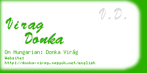 virag donka business card