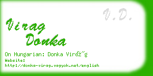 virag donka business card